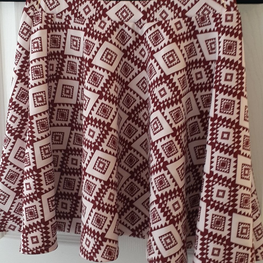 Boho Style Red Skirt